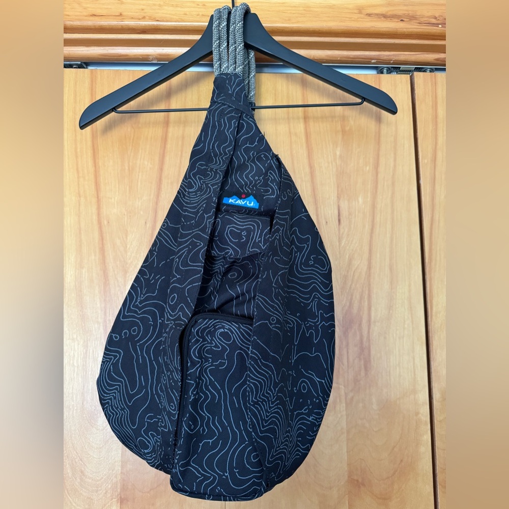 Kavu Black Backpack With White Pattern - image 1